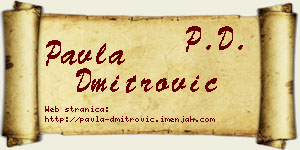 Pavla Dmitrović vizit kartica